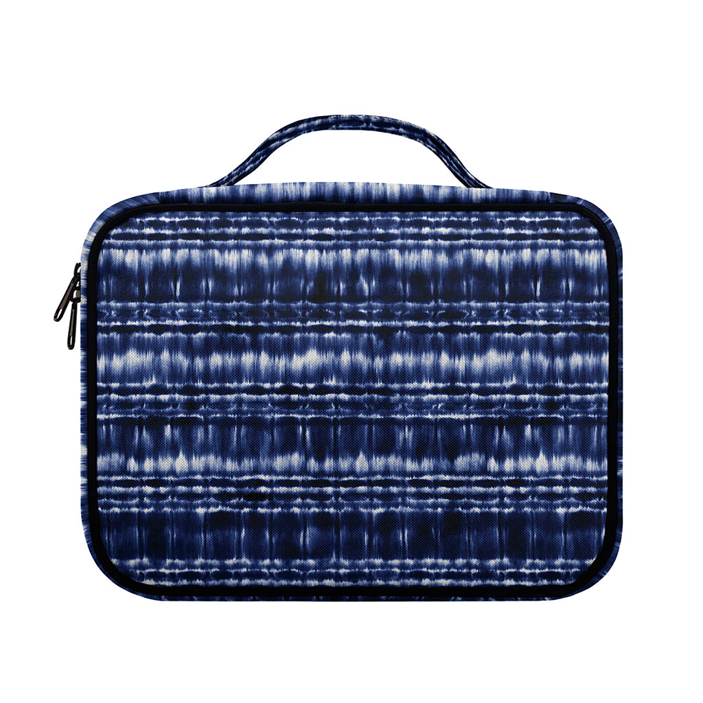 Indigo Dye Shibori Print Briefcase Bible Bag