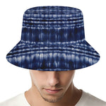 Indigo Dye Shibori Print Bucket Hat