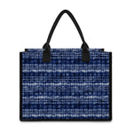 Indigo Dye Shibori Print Canvas Tote Bag