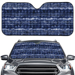 Indigo Dye Shibori Print Car Windshield Sun Shade