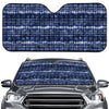 Indigo Dye Shibori Print Car Windshield Sun Shade