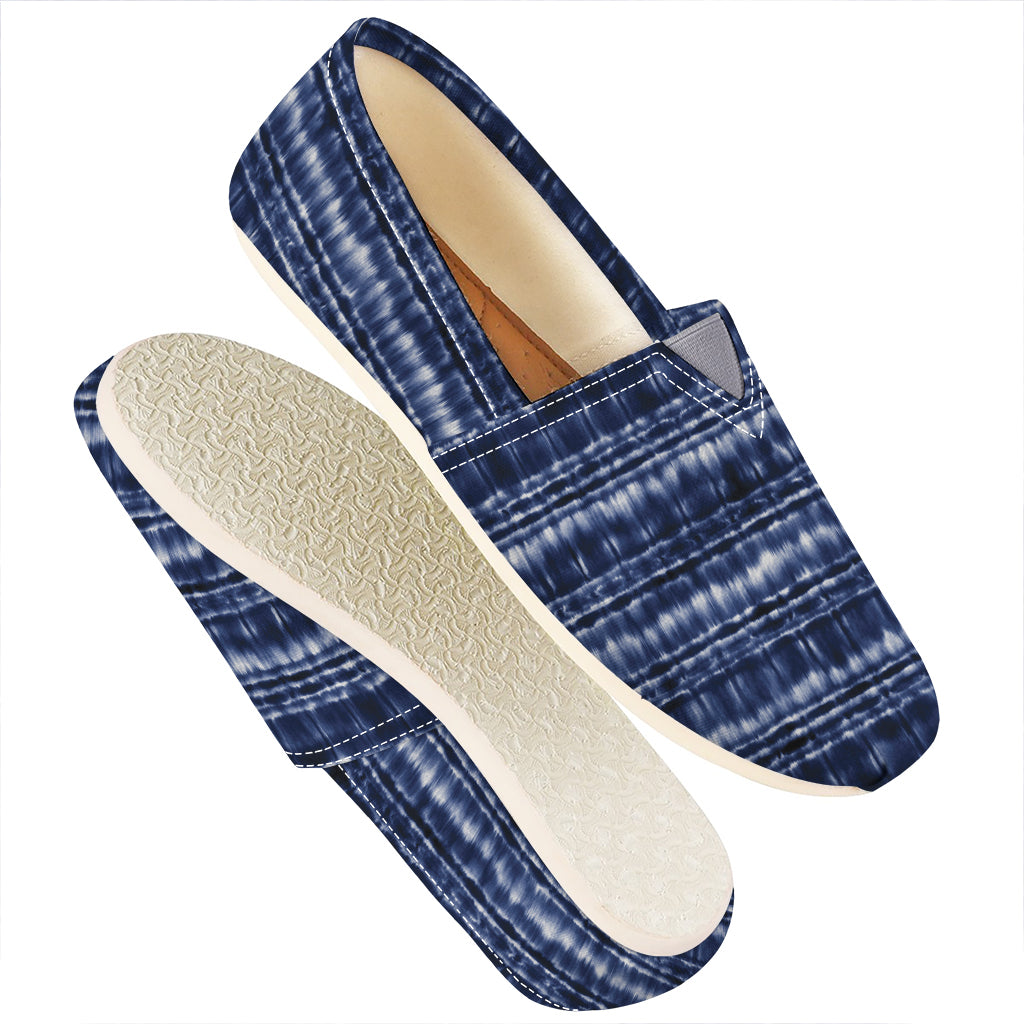 Indigo Dye Shibori Print Casual Shoes