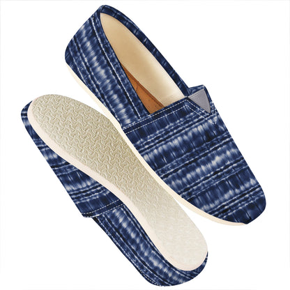 Indigo Dye Shibori Print Casual Shoes