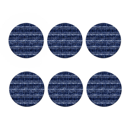 Indigo Dye Shibori Print Coaster Set