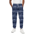 Indigo Dye Shibori Print Cotton Sweatpants