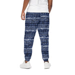Indigo Dye Shibori Print Cotton Pants