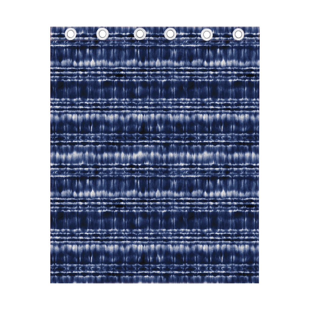 Indigo Dye Shibori Print Curtain