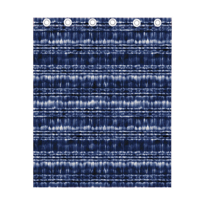 Indigo Dye Shibori Print Curtain