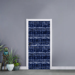 Indigo Dye Shibori Print Door Sticker