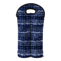Indigo Dye Shibori Print Double Neoprene Wine Tote