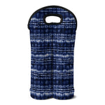 Indigo Dye Shibori Print Double Neoprene Wine Tote
