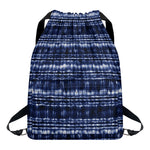Indigo Dye Shibori Print Drawstring Backpack
