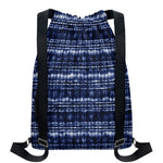 Indigo Dye Shibori Print Drawstring Backpack