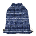 Indigo Dye Shibori Print Drawstring Bag