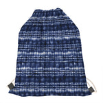 Indigo Dye Shibori Print Drawstring Bag