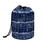 Indigo Dye Shibori Print Drawstring Makeup Bag