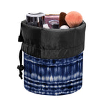 Indigo Dye Shibori Print Drawstring Makeup Bag