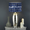 Indigo Dye Shibori Print Drum Lamp Shade