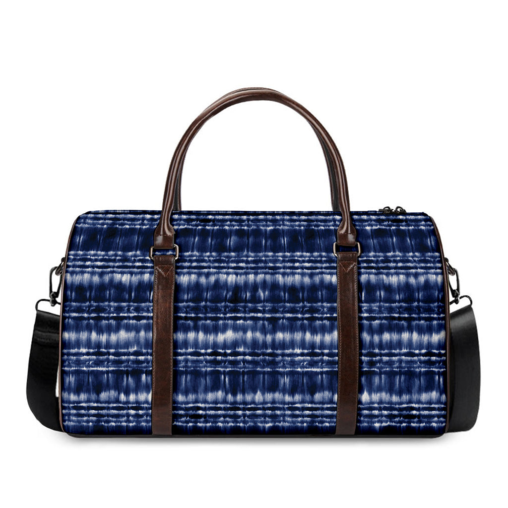 Indigo Dye Shibori Print Duffle Bag