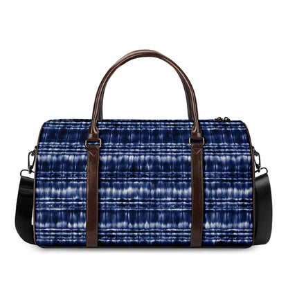 Indigo Dye Shibori Print Duffle Bag