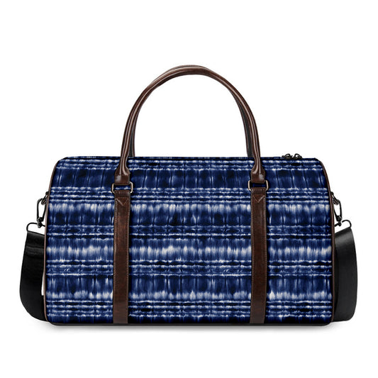 Indigo Dye Shibori Print Duffle Bag
