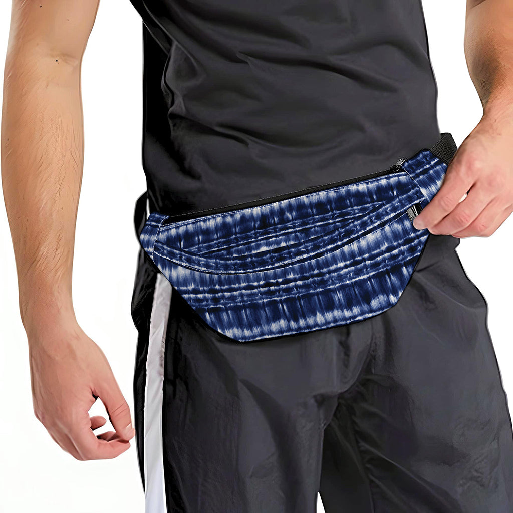 Indigo Dye Shibori Print Fanny Pack