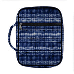 Indigo Dye Shibori Print Front Pocket Bible Bag