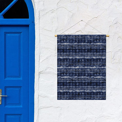 Indigo Dye Shibori Print Garden Flag