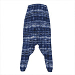 Indigo Dye Shibori Print Hammer Pants