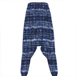 Indigo Dye Shibori Print Hammer Pants