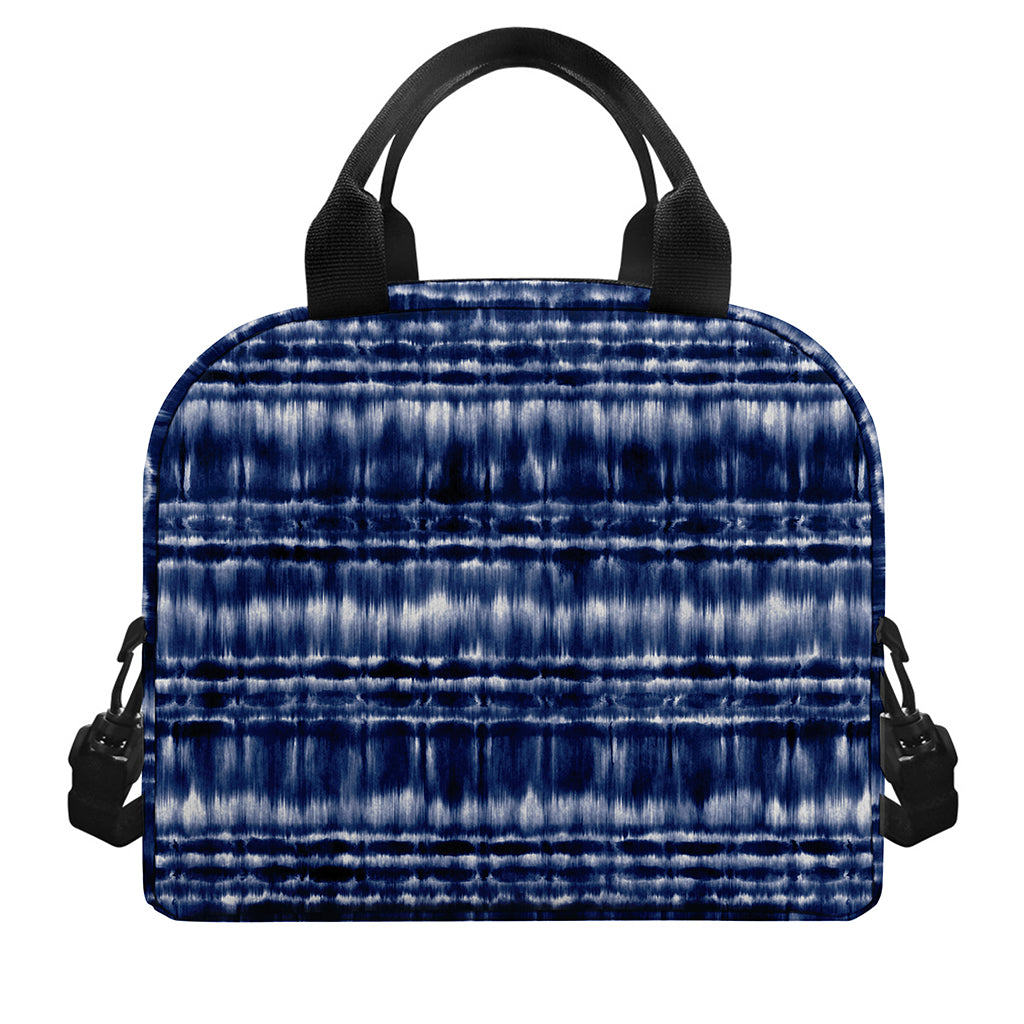 Indigo Dye Shibori Print Insulated Lunch Bag
