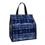 Indigo Dye Shibori Print Insulated Lunch Tote