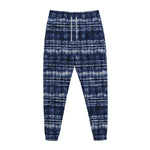 Indigo Dye Shibori Print Jogger Pants