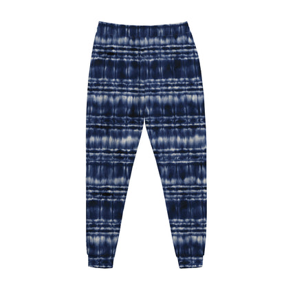 Indigo Dye Shibori Print Jogger Pants