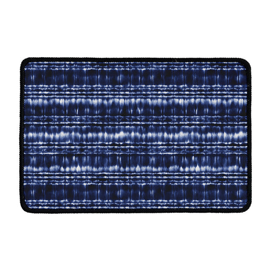 Indigo Dye Shibori Print Kitchen Mat