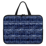Indigo Dye Shibori Print Laptop Sleeve With Handle