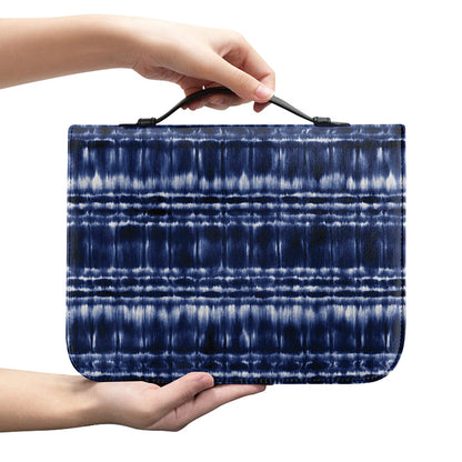 Indigo Dye Shibori Print Leather Bible Cover