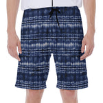 Indigo Dye Shibori Print Men's Beach Shorts
