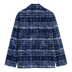 Indigo Dye Shibori Print Men's Blazer