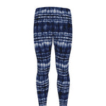 Indigo Dye Shibori Print Men's leggings