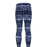 Indigo Dye Shibori Print Men's leggings