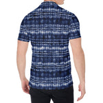 Indigo Dye Shibori Print Men's Shirt