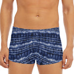 Indigo Dye Shibori Print Men's Short Boxer Briefs