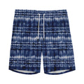 Indigo Dye Shibori Print Men's Athletic Shorts