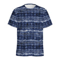 Indigo Dye Shibori Print Men's Athletic T-Shirt