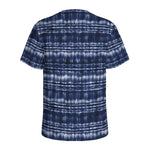 Indigo Dye Shibori Print Men's Sports T-Shirt