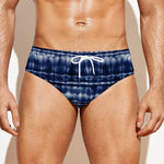 Indigo Dye Shibori Print Men's Swim Briefs