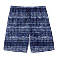 Indigo Dye Shibori Print Men's Swim Trunks