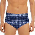 Indigo Dye Shibori Print Men's Triangle Swim Briefs