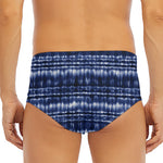 Indigo Dye Shibori Print Men's Triangle Swim Briefs